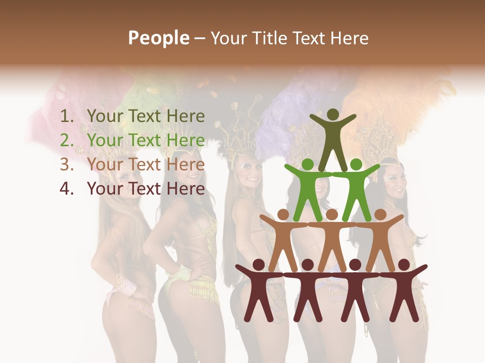 A Group Of Beautiful Women In Bikinis Posing For A Picture PowerPoint Template