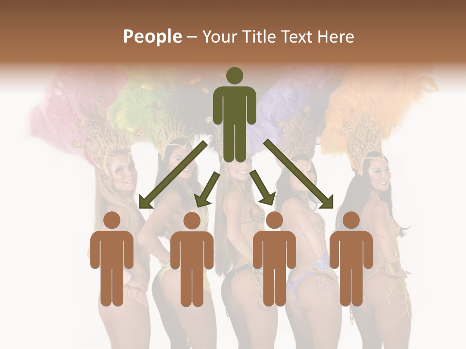 A Group Of Beautiful Women In Bikinis Posing For A Picture PowerPoint Template