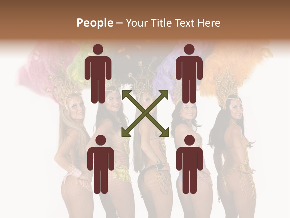 A Group Of Beautiful Women In Bikinis Posing For A Picture PowerPoint Template