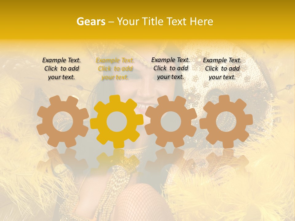 American Women Casino PowerPoint Template