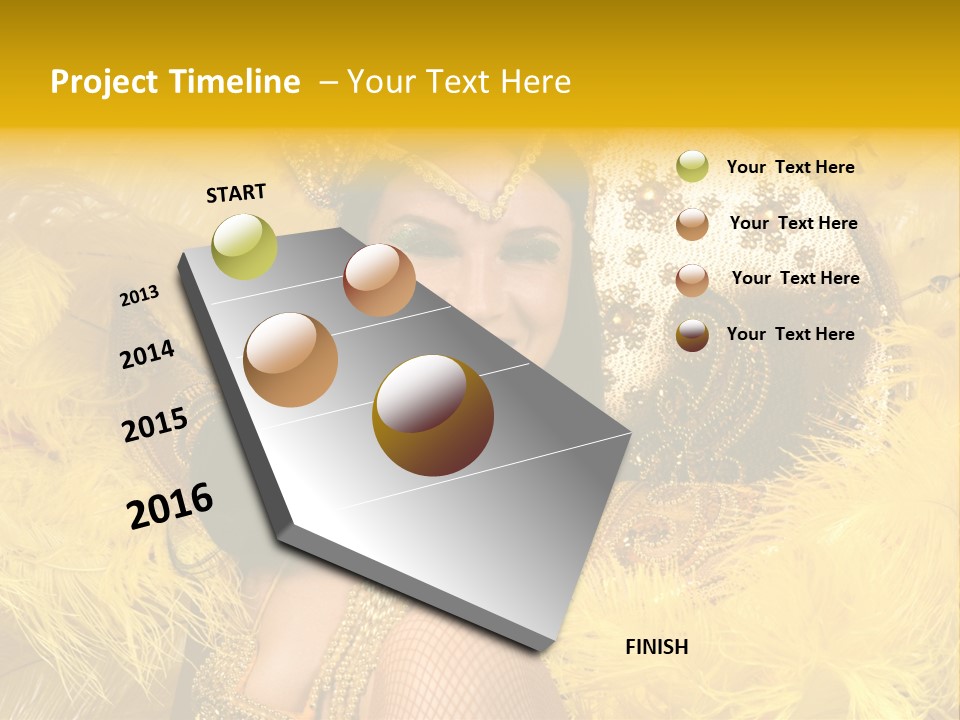 American Women Casino PowerPoint Template