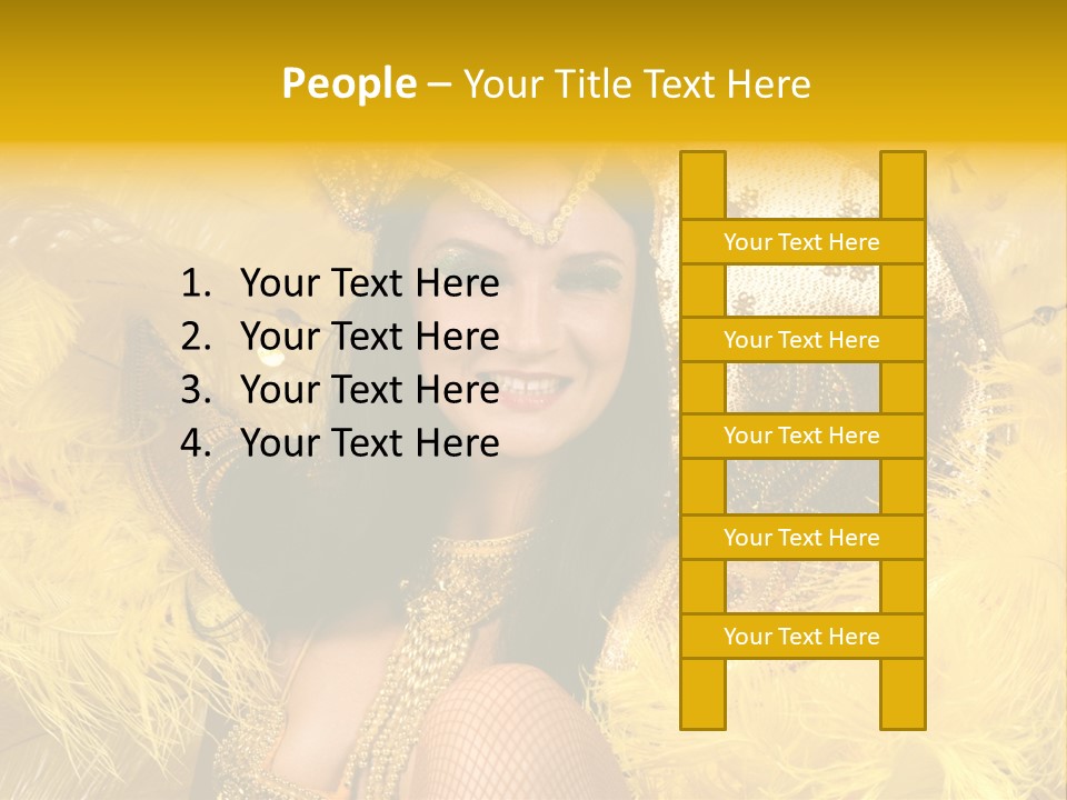 American Women Casino PowerPoint Template