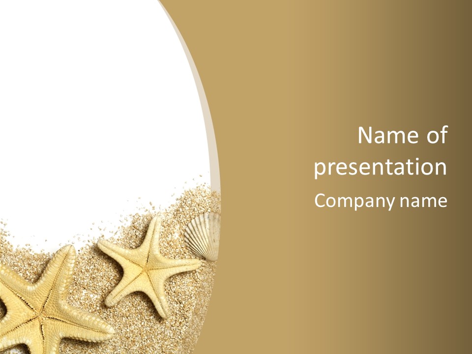 Seashell Isolated Holidays PowerPoint Template