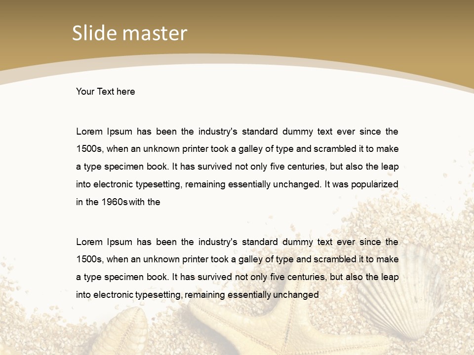 Seashell Isolated Holidays PowerPoint Template