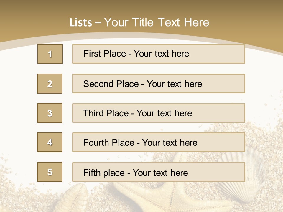 Seashell Isolated Holidays PowerPoint Template