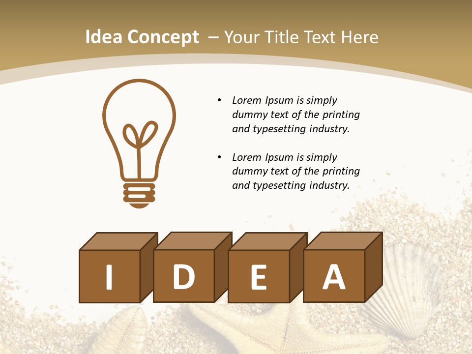 Seashell Isolated Holidays PowerPoint Template