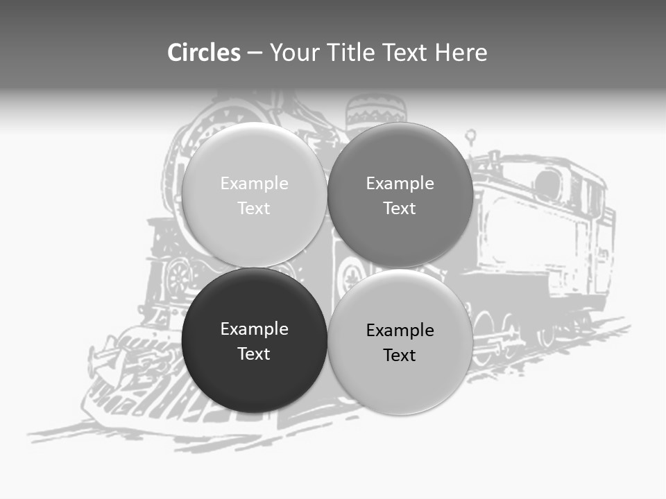 A Black And White Image Of A Train PowerPoint Template