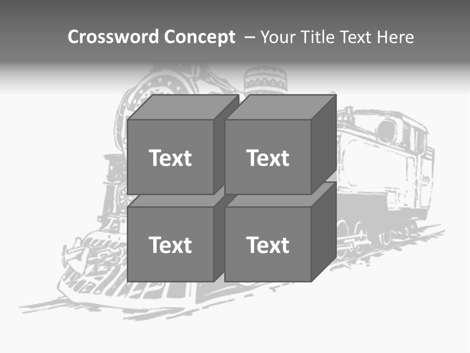 A Black And White Image Of A Train PowerPoint Template