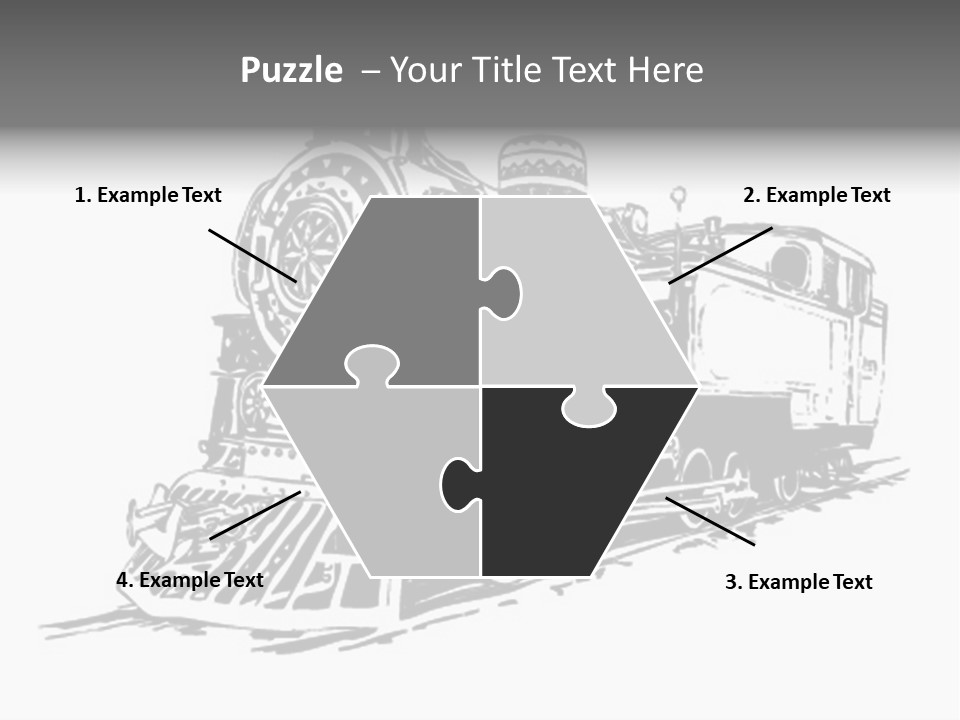 A Black And White Image Of A Train PowerPoint Template