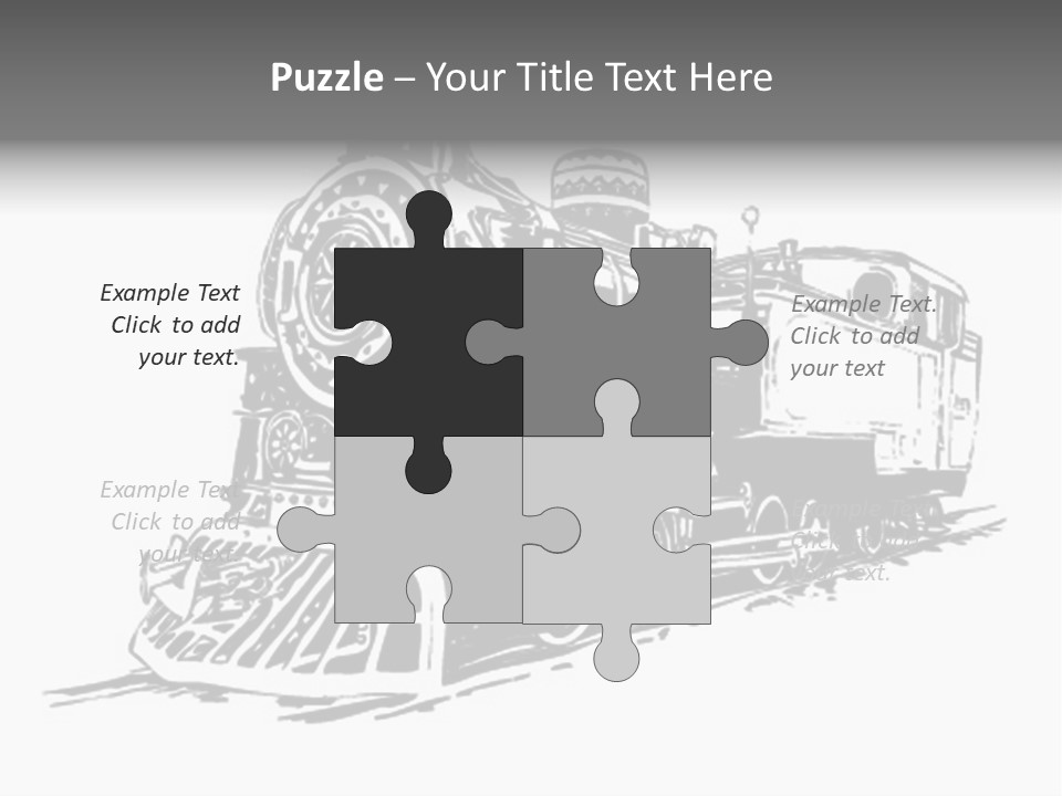 A Black And White Image Of A Train PowerPoint Template