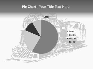A Black And White Image Of A Train PowerPoint Template