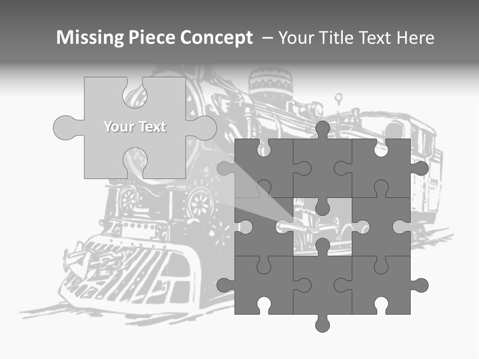 A Black And White Image Of A Train PowerPoint Template