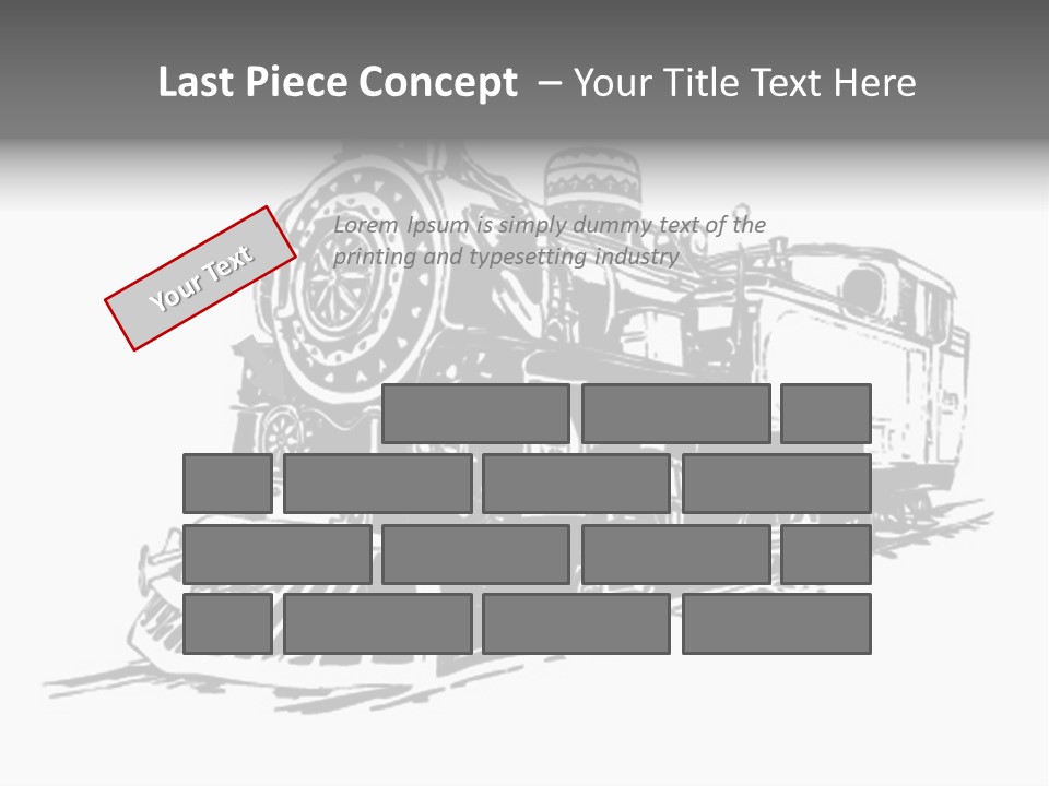 A Black And White Image Of A Train PowerPoint Template