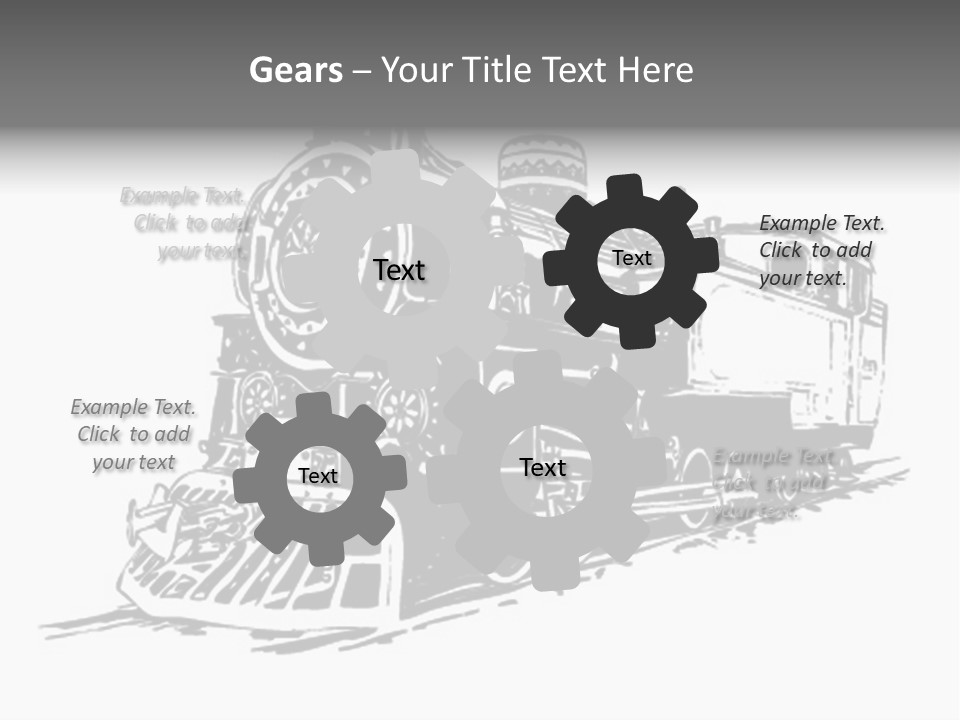 A Black And White Image Of A Train PowerPoint Template