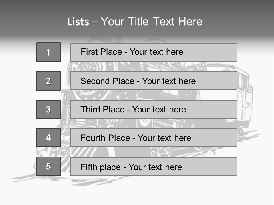 A Black And White Image Of A Train PowerPoint Template