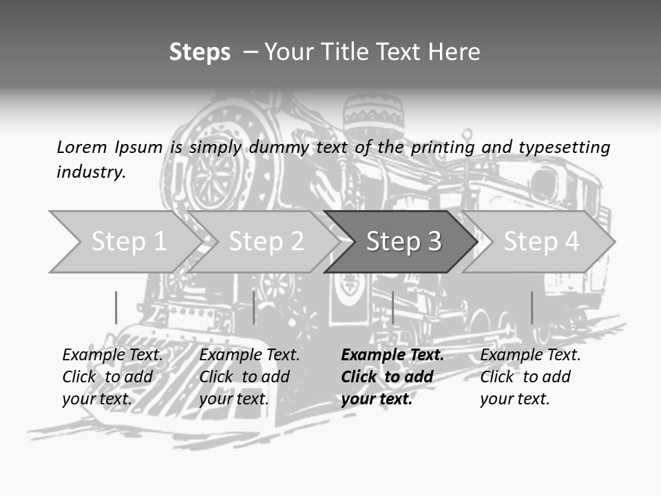 A Black And White Image Of A Train PowerPoint Template