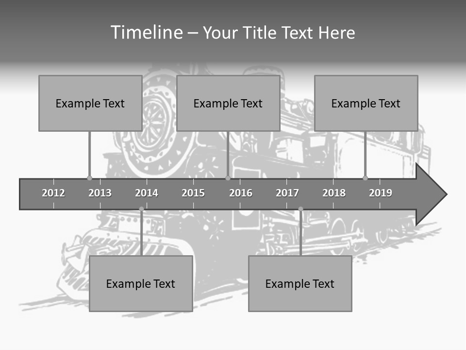 A Black And White Image Of A Train PowerPoint Template