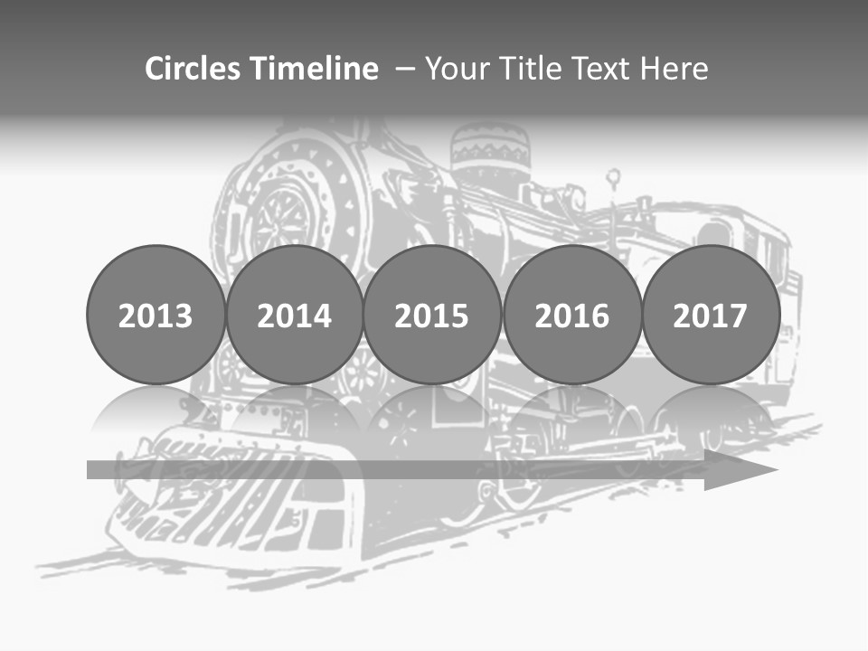 A Black And White Image Of A Train PowerPoint Template