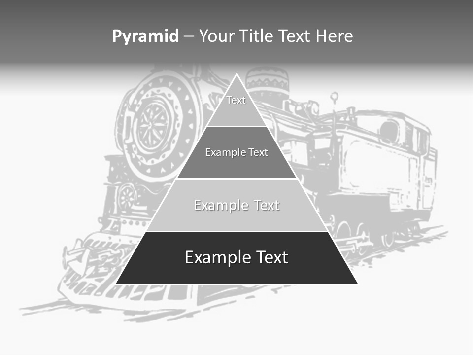 A Black And White Image Of A Train PowerPoint Template