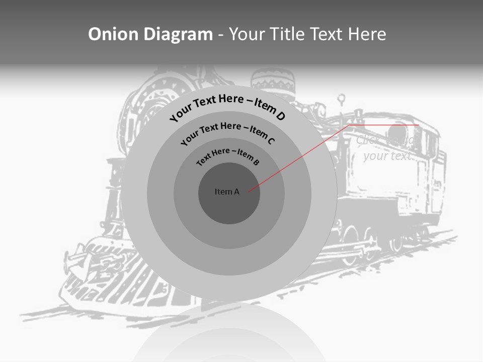 A Black And White Image Of A Train PowerPoint Template