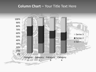 A Black And White Image Of A Train PowerPoint Template