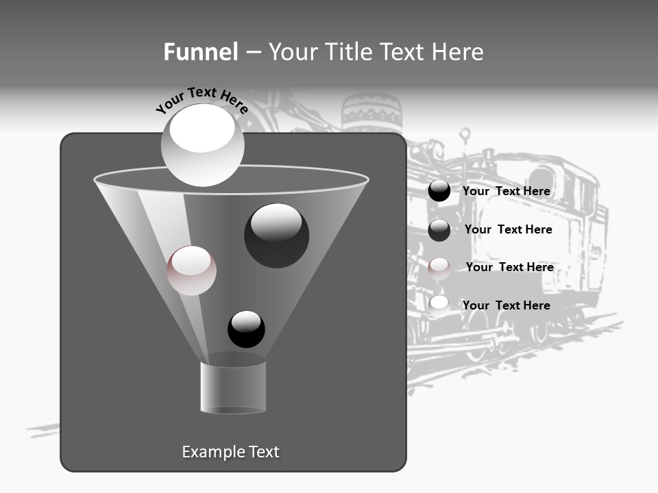 A Black And White Image Of A Train PowerPoint Template
