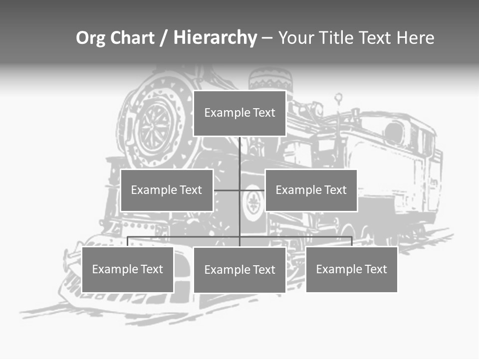 A Black And White Image Of A Train PowerPoint Template