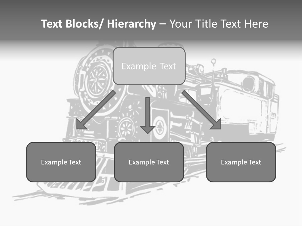 A Black And White Image Of A Train PowerPoint Template