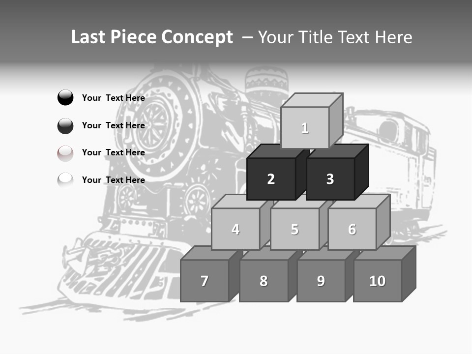 A Black And White Image Of A Train PowerPoint Template