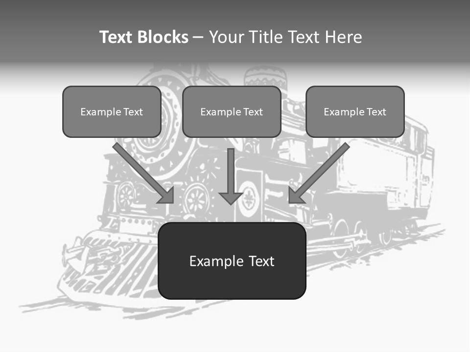 A Black And White Image Of A Train PowerPoint Template