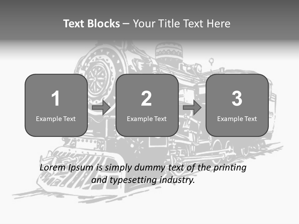A Black And White Image Of A Train PowerPoint Template