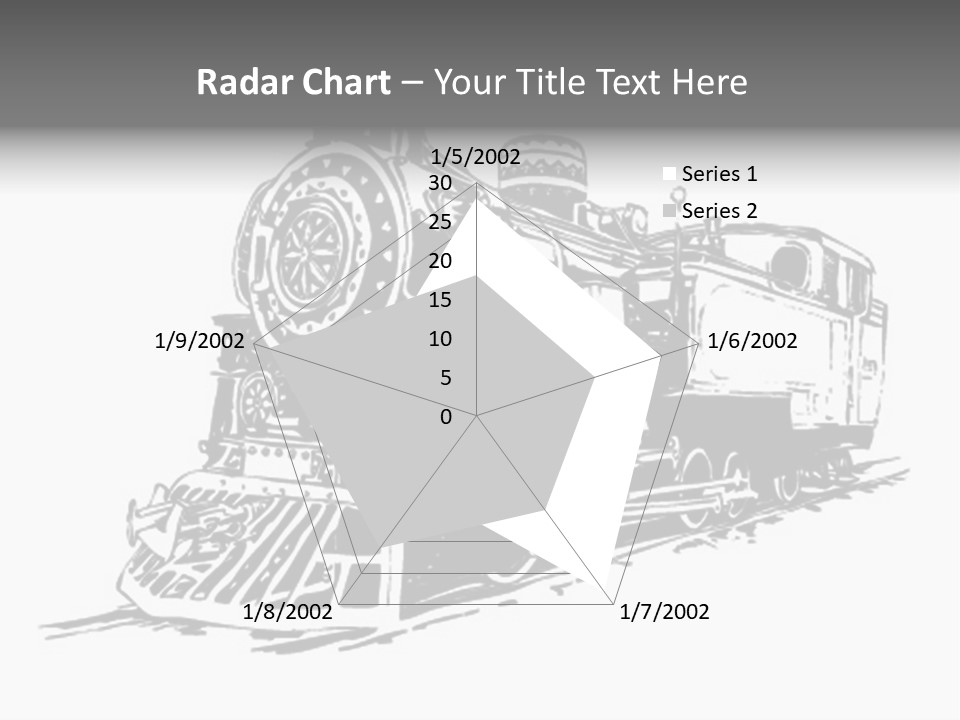 A Black And White Image Of A Train PowerPoint Template