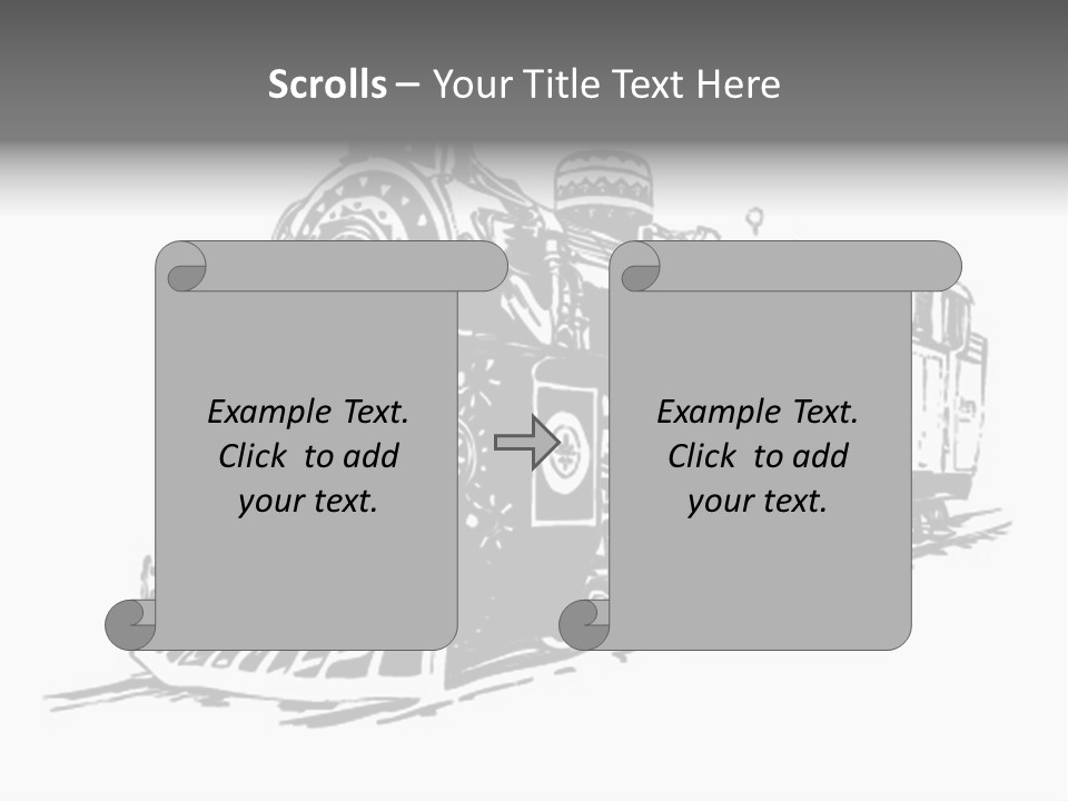 A Black And White Image Of A Train PowerPoint Template