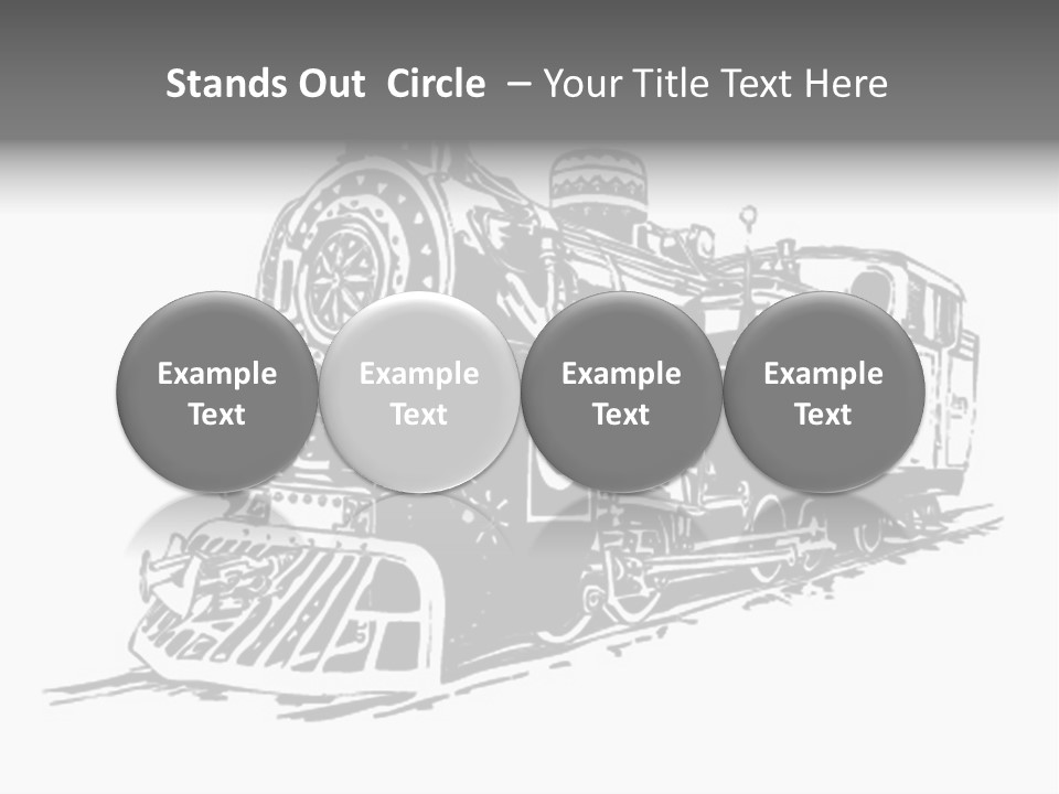 A Black And White Image Of A Train PowerPoint Template