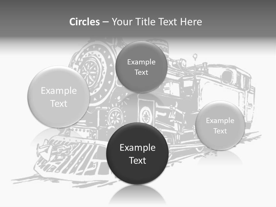 A Black And White Image Of A Train PowerPoint Template