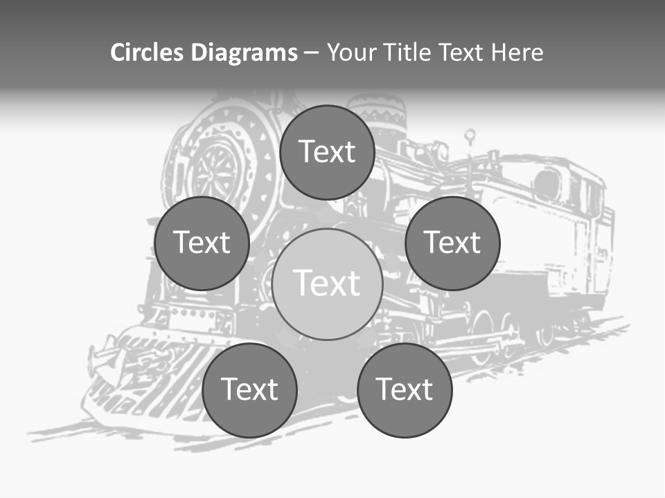 A Black And White Image Of A Train PowerPoint Template