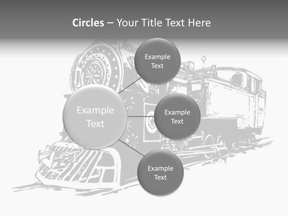 A Black And White Image Of A Train PowerPoint Template