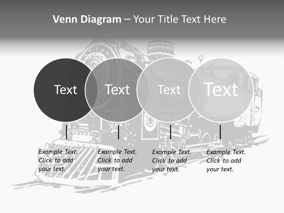 A Black And White Image Of A Train PowerPoint Template