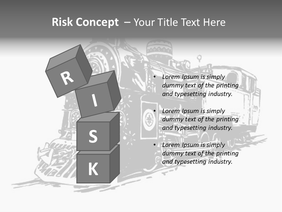 A Black And White Image Of A Train PowerPoint Template