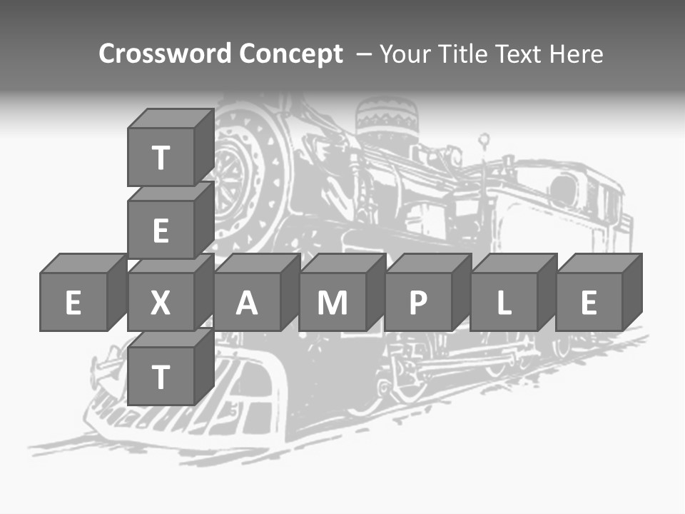 A Black And White Image Of A Train PowerPoint Template