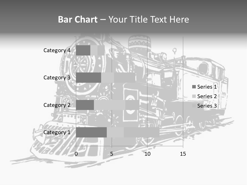 A Black And White Image Of A Train PowerPoint Template
