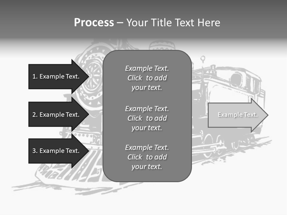 A Black And White Image Of A Train PowerPoint Template