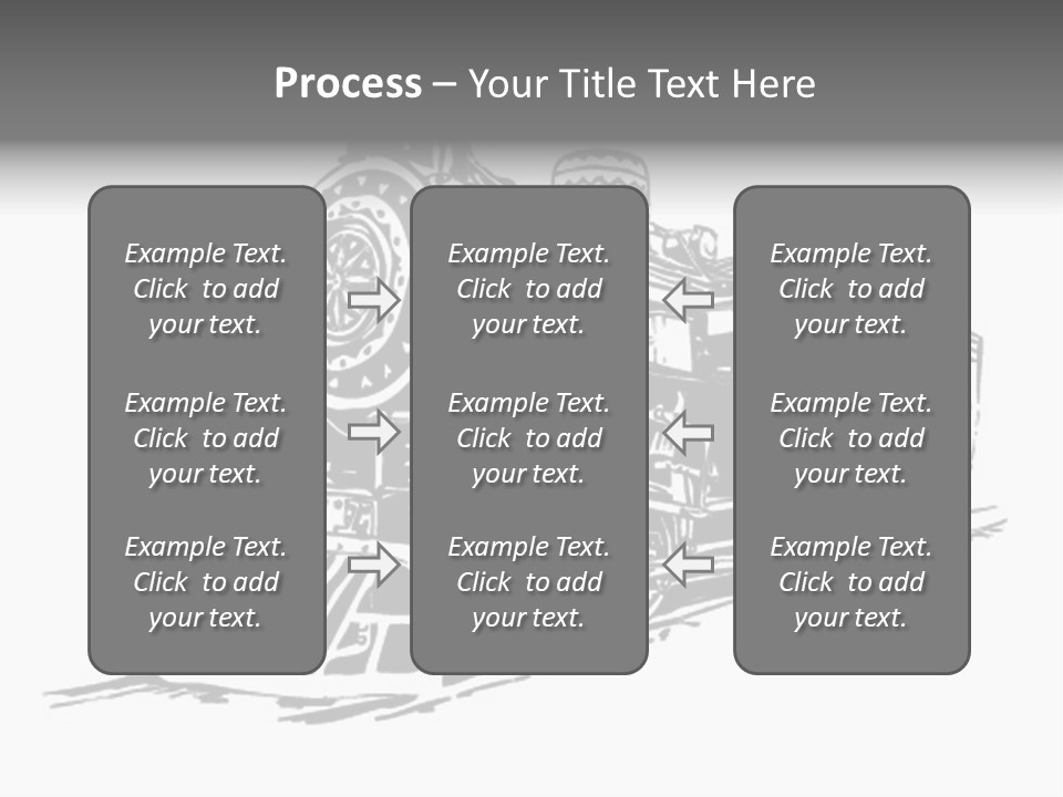 A Black And White Image Of A Train PowerPoint Template