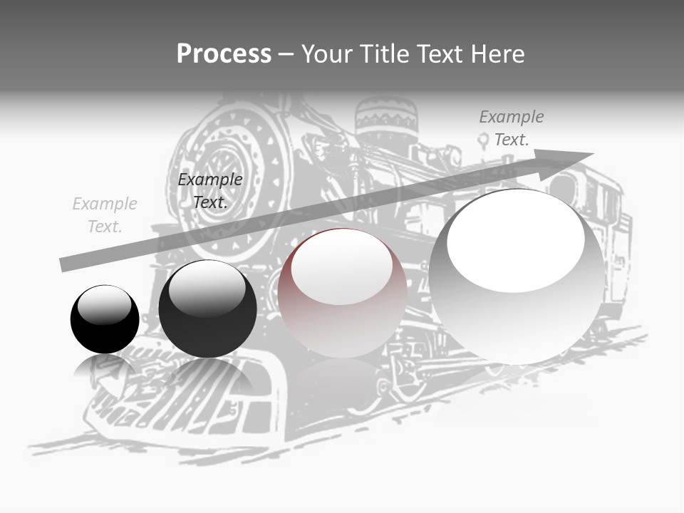 A Black And White Image Of A Train PowerPoint Template