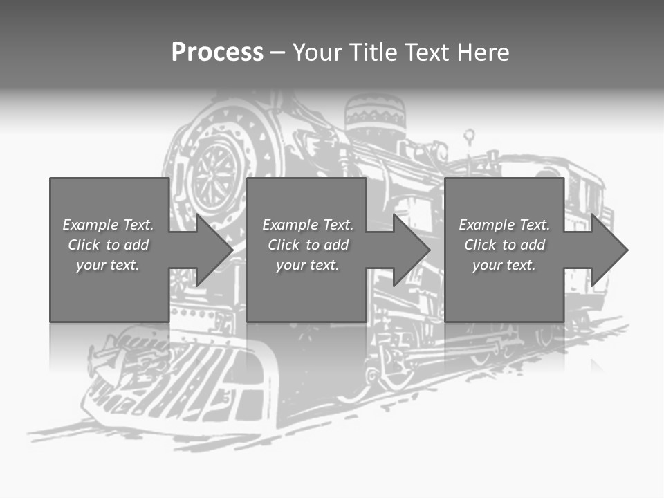 A Black And White Image Of A Train PowerPoint Template