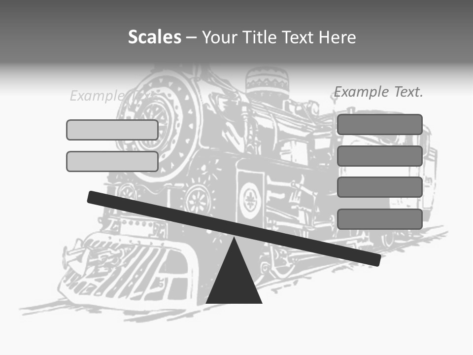 A Black And White Image Of A Train PowerPoint Template