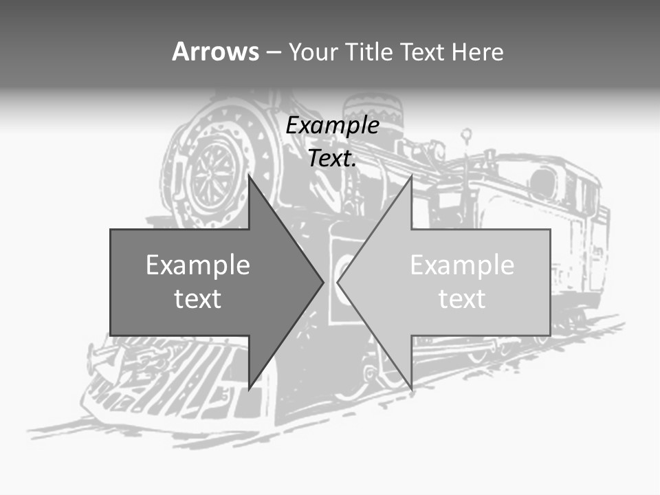 A Black And White Image Of A Train PowerPoint Template