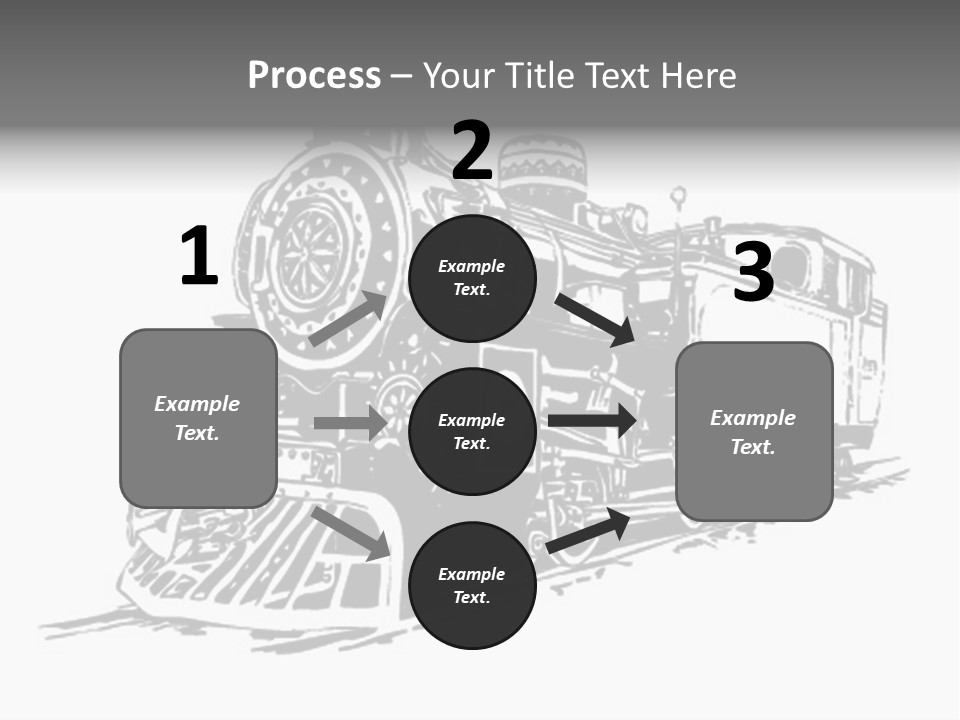 A Black And White Image Of A Train PowerPoint Template