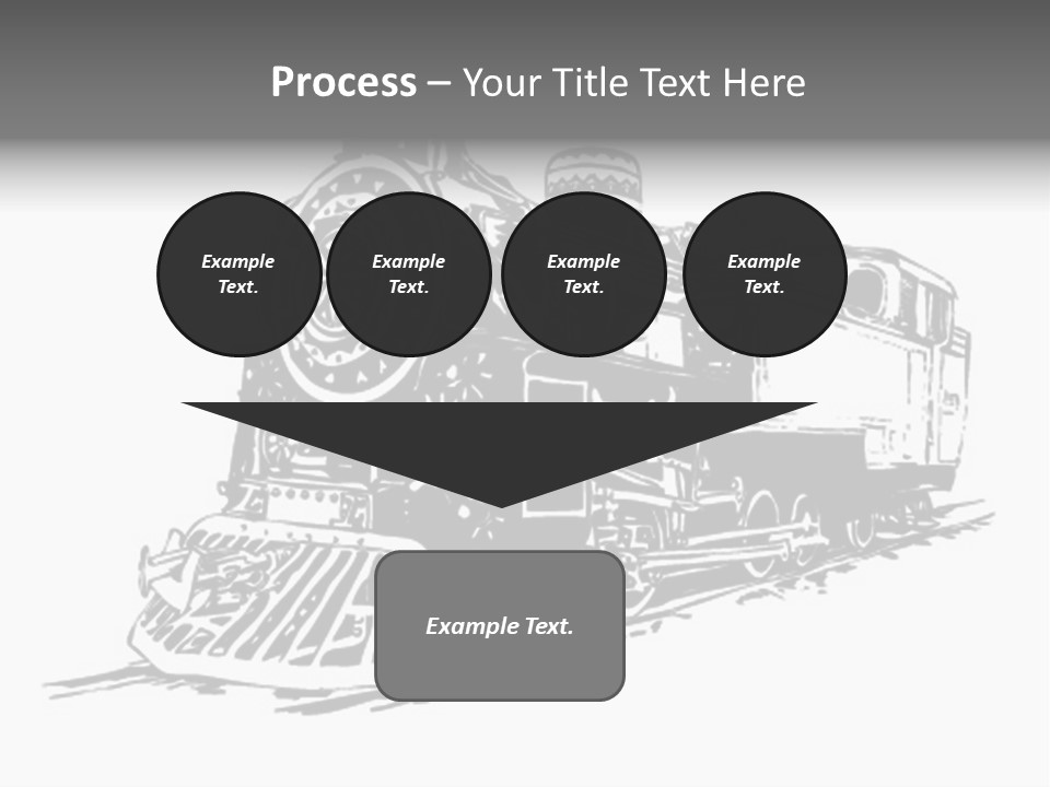 A Black And White Image Of A Train PowerPoint Template