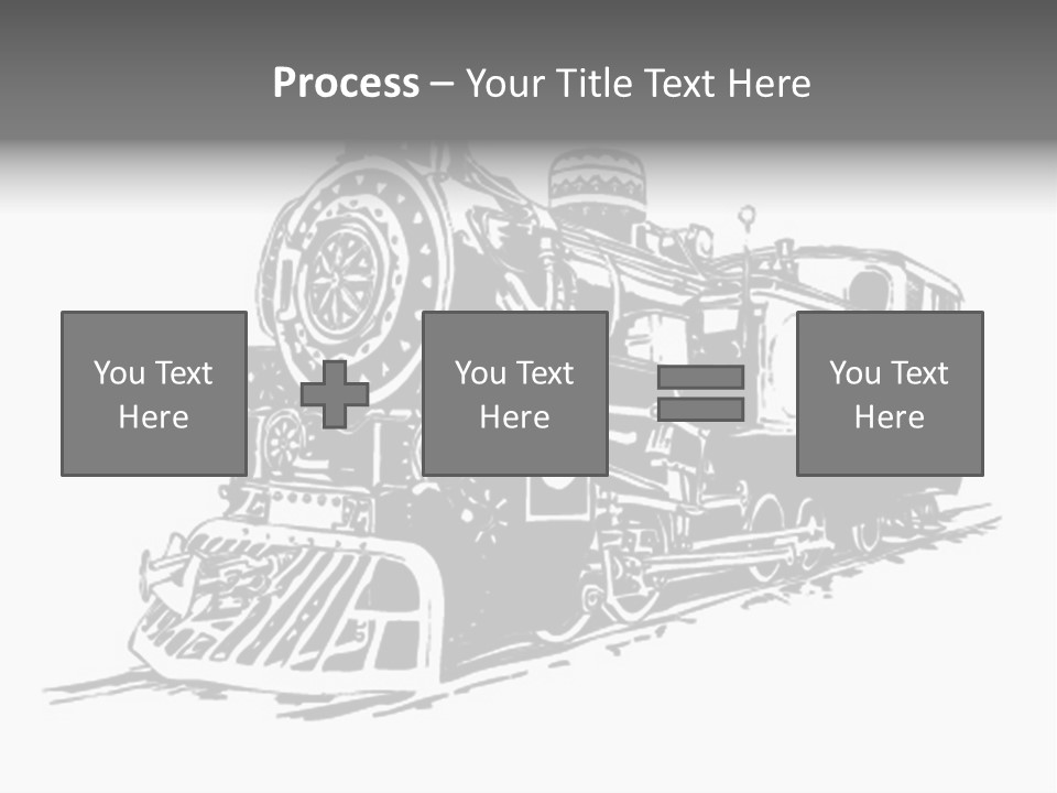 A Black And White Image Of A Train PowerPoint Template